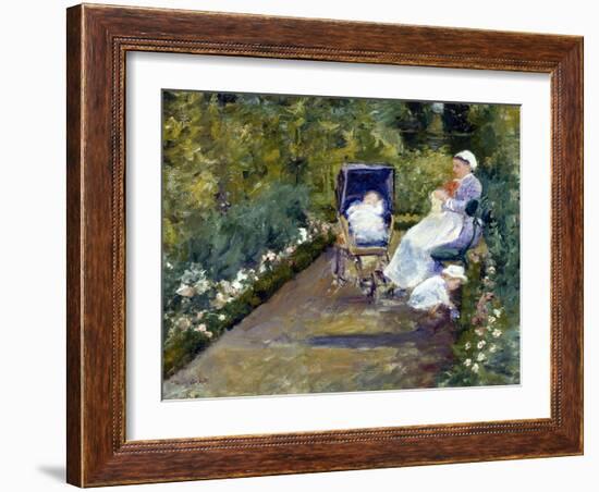 Children in a Garden (The Nurse)-Mary Cassatt-Framed Giclee Print