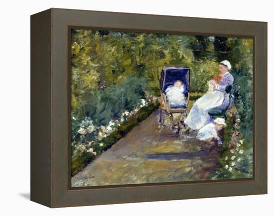 Children in a Garden (The Nurse)-Mary Cassatt-Framed Premier Image Canvas