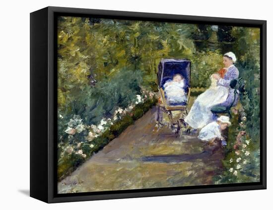 Children in a Garden (The Nurse)-Mary Cassatt-Framed Premier Image Canvas