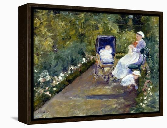 Children in a Garden (The Nurse)-Mary Cassatt-Framed Premier Image Canvas