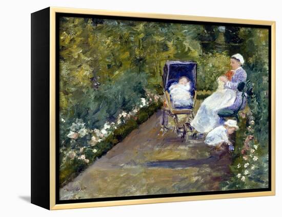 Children in a Garden (The Nurse)-Mary Cassatt-Framed Premier Image Canvas