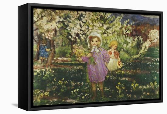 Children in an Orchard in Blossom; Les Enfants Un Verger En Fleurs, 1914-Henri Lebasque-Framed Premier Image Canvas