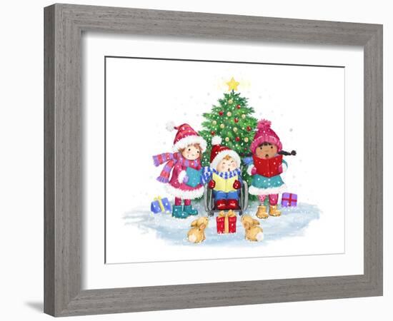 Children in December-MAKIKO-Framed Giclee Print