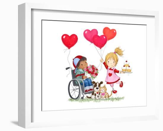 Children in February-MAKIKO-Framed Giclee Print