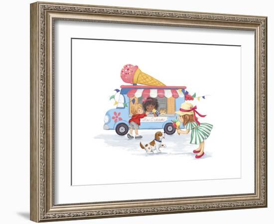 Children in June-MAKIKO-Framed Giclee Print