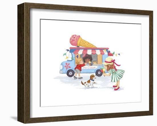 Children in June-MAKIKO-Framed Giclee Print