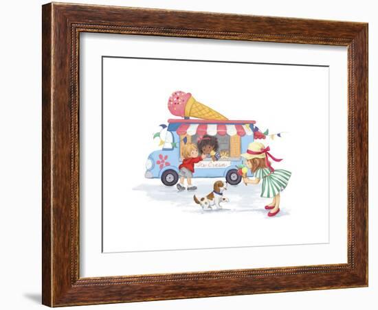 Children in June-MAKIKO-Framed Giclee Print