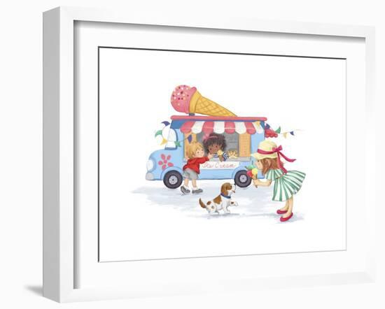 Children in June-MAKIKO-Framed Giclee Print