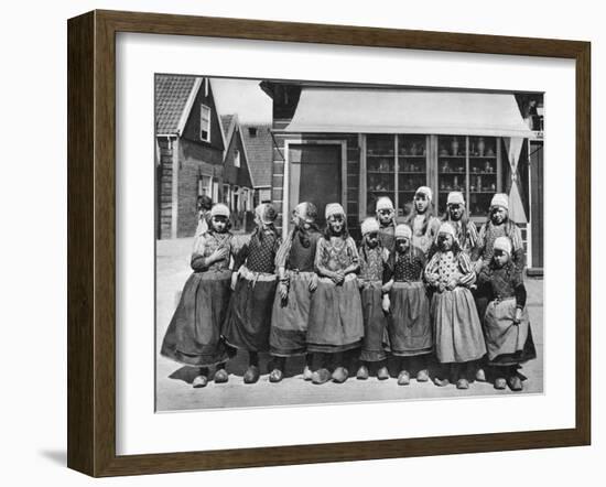 Children in National Costume, Marken, Netherlands, C1934-null-Framed Giclee Print