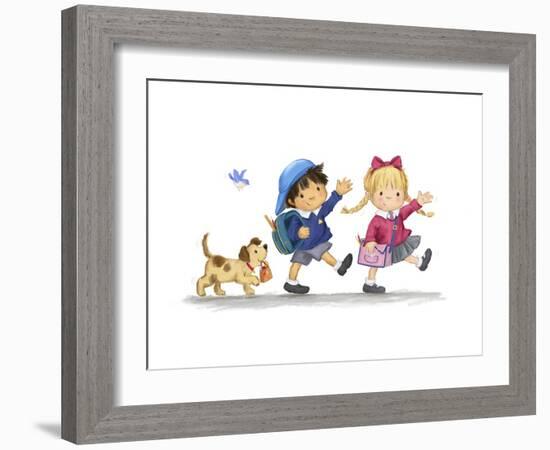 Children in September-MAKIKO-Framed Giclee Print