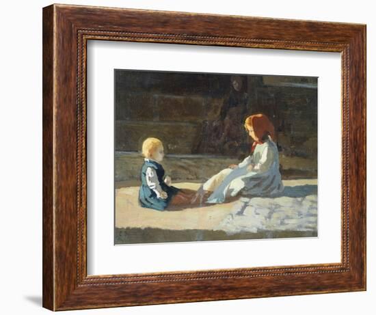 Children in Sun, Circa 1860-Cristiano Banti-Framed Giclee Print