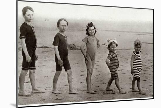 Children in Swimwear-null-Mounted Photographic Print