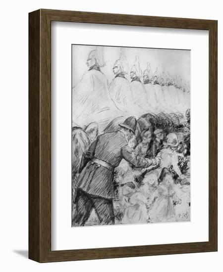 Children in the Crowd at the Proclamation of King George V, 1910-null-Framed Giclee Print