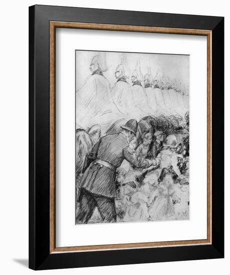 Children in the Crowd at the Proclamation of King George V, 1910-null-Framed Giclee Print