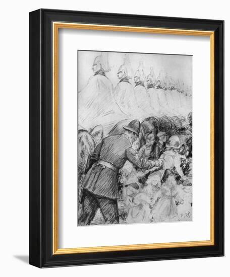 Children in the Crowd at the Proclamation of King George V, 1910-null-Framed Giclee Print