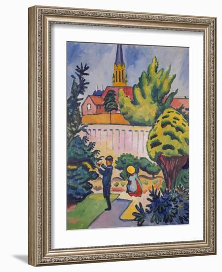 Children in the Garden, 1912-Auguste Macke-Framed Giclee Print