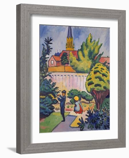 Children in the Garden, 1912-Auguste Macke-Framed Giclee Print