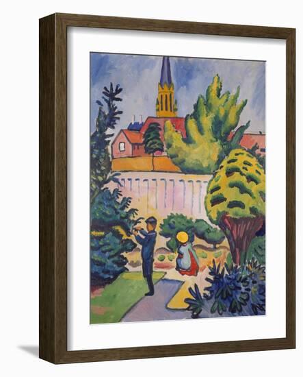 Children in the Garden, 1912-Auguste Macke-Framed Giclee Print