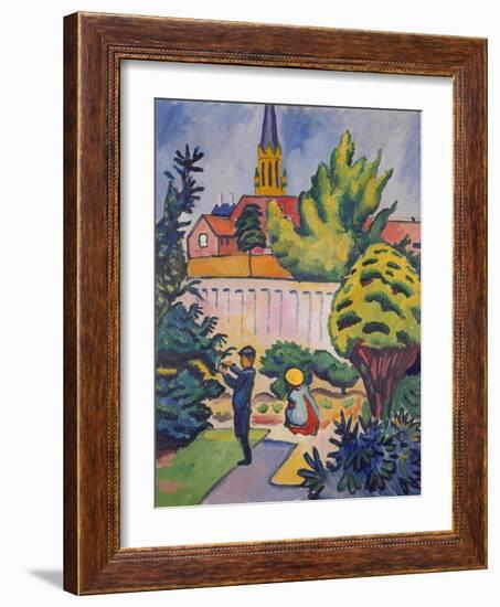 Children in the Garden, 1912-Auguste Macke-Framed Giclee Print