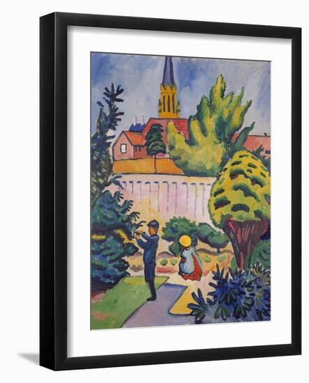 Children in the Garden, 1912-Auguste Macke-Framed Giclee Print