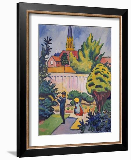 Children in the Garden, 1912-Auguste Macke-Framed Giclee Print