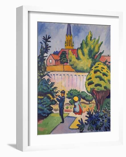 Children in the Garden, 1912-Auguste Macke-Framed Giclee Print