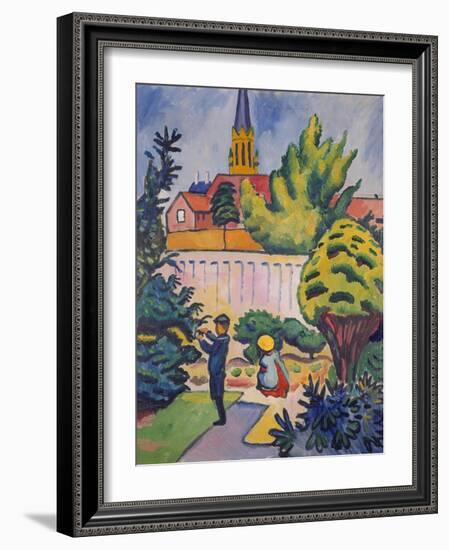 Children in the Garden, 1912-Auguste Macke-Framed Giclee Print