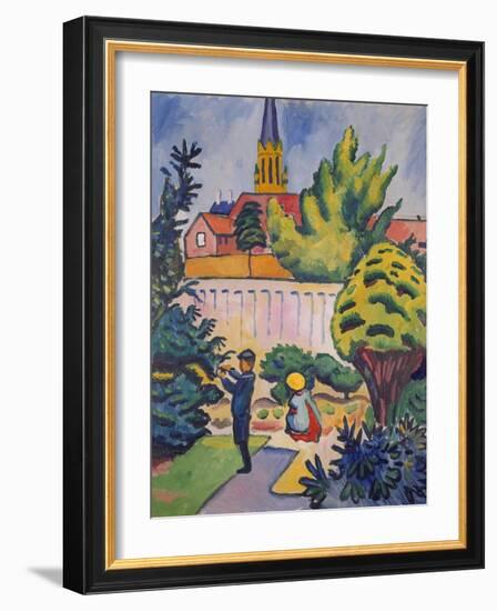 Children in the Garden, 1912-Auguste Macke-Framed Giclee Print