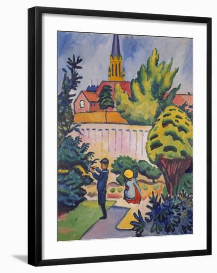 Children in the Garden, 1912-Auguste Macke-Framed Giclee Print