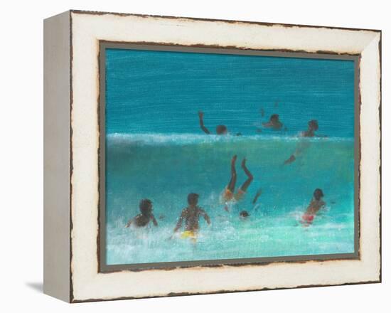 Children in the Surf, 2015-Lincoln Seligman-Framed Premier Image Canvas