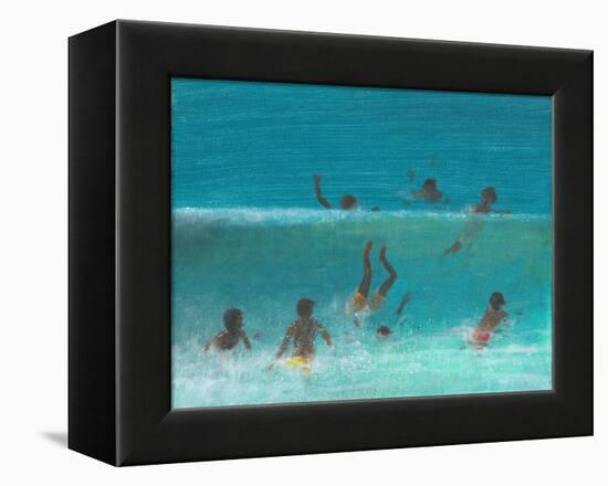 Children in the Surf, 2015-Lincoln Seligman-Framed Premier Image Canvas