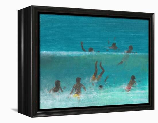 Children in the Surf, 2015-Lincoln Seligman-Framed Premier Image Canvas