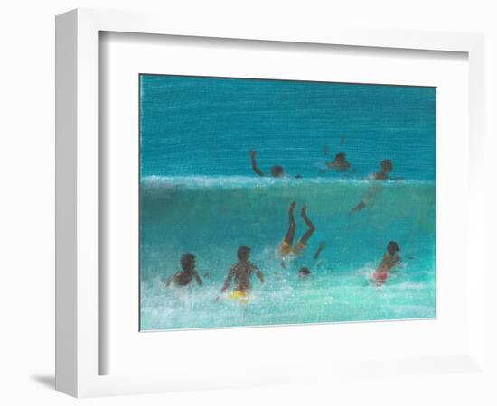 Children in the Surf, 2015-Lincoln Seligman-Framed Giclee Print