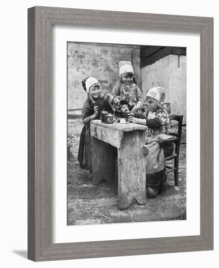 Children in Traditional Dress, Marken, Holland, 1936-Donald Mcleish-Framed Giclee Print