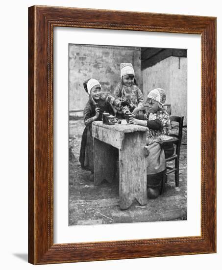 Children in Traditional Dress, Marken, Holland, 1936-Donald Mcleish-Framed Giclee Print