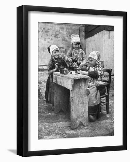 Children in Traditional Dress, Marken, Holland, 1936-Donald Mcleish-Framed Giclee Print