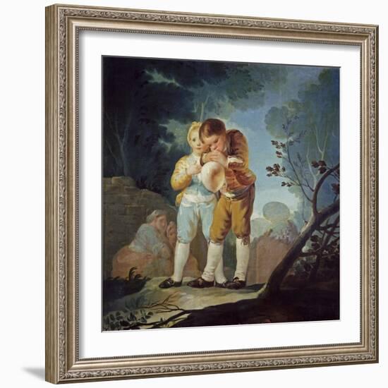 Children Inflating a Bladder, 1778-Francisco de Goya-Framed Giclee Print