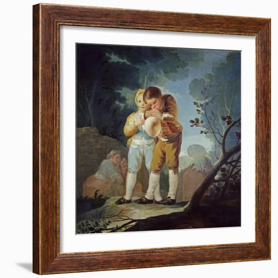 Children Inflating a Bladder, 1778-Francisco de Goya-Framed Giclee Print