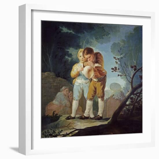 Children Inflating a Bladder, 1778-Francisco de Goya-Framed Giclee Print