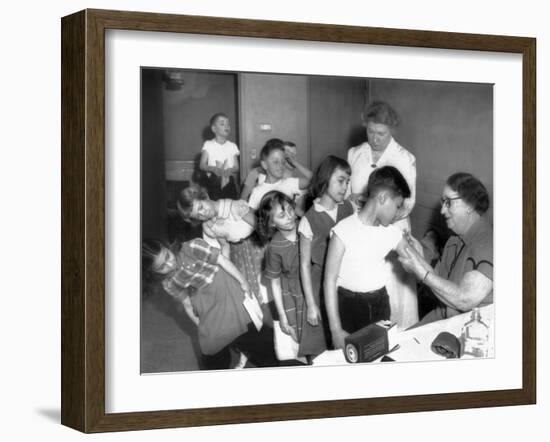 Children Inoculated Against Diphtheria-null-Framed Photo