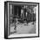 Children Jump Roping on Sidewalk Next to Brooklyn Brownstones, NY, 1949-Ralph Morse-Framed Photographic Print