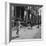 Children Jump Roping on Sidewalk Next to Brooklyn Brownstones, NY, 1949-Ralph Morse-Framed Photographic Print