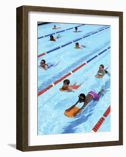 Children Learning to Swim-Bill Bachmann-Framed Photographic Print