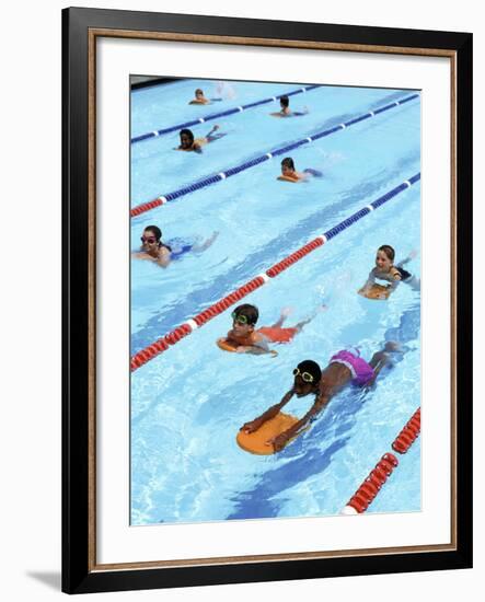 Children Learning to Swim-Bill Bachmann-Framed Photographic Print