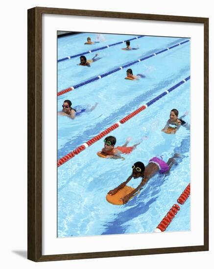 Children Learning to Swim-Bill Bachmann-Framed Photographic Print