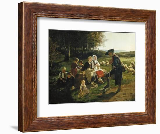Children Listen to a Shepherd, 1868-Hubert Salentin-Framed Giclee Print