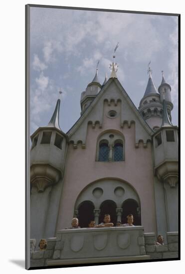 Children Looking Out from Sleeping Beauty Castle. Anaheim, California 1955-Allan Grant-Mounted Photographic Print
