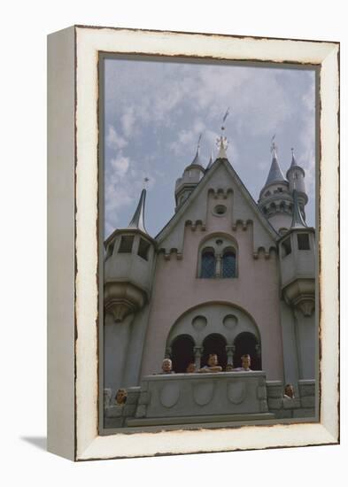 Children Looking Out from Sleeping Beauty Castle. Anaheim, California 1955-Allan Grant-Framed Premier Image Canvas