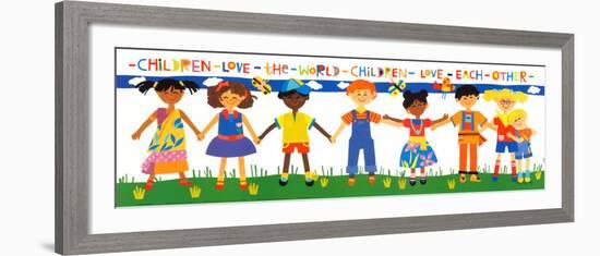 Children Love the World-Cheryl Piperberg-Framed Art Print
