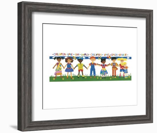 Children Love the World-Cheryl Piperberg-Framed Art Print